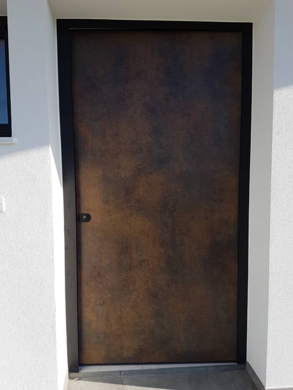 Corten steel finish entrance door