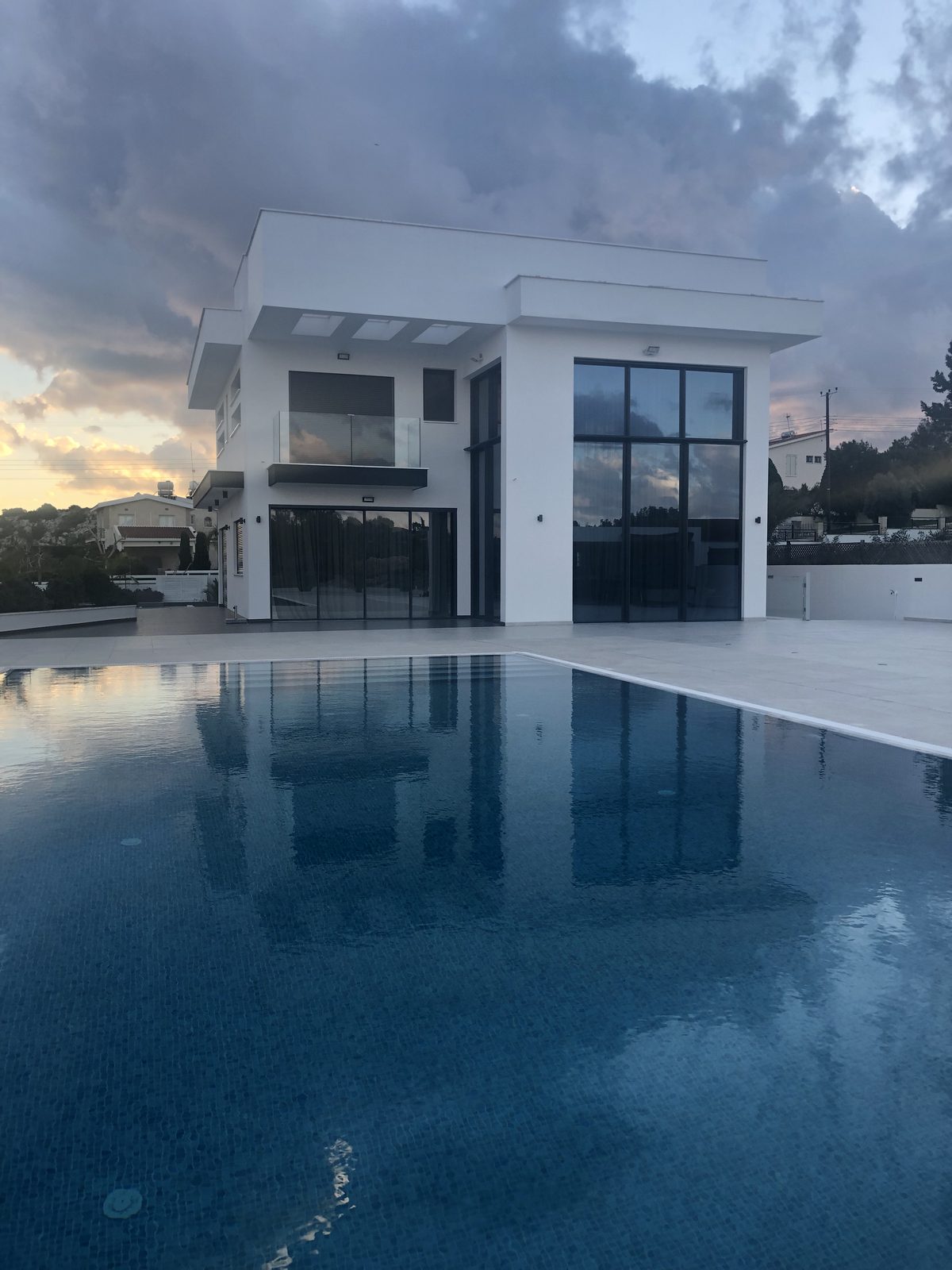 Villa glazing overlooking the pool
